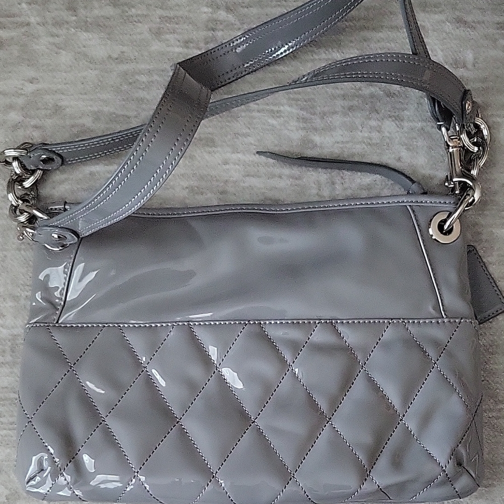 Coach Silver Quilted Crossbody Bag - Picture 2 of 4